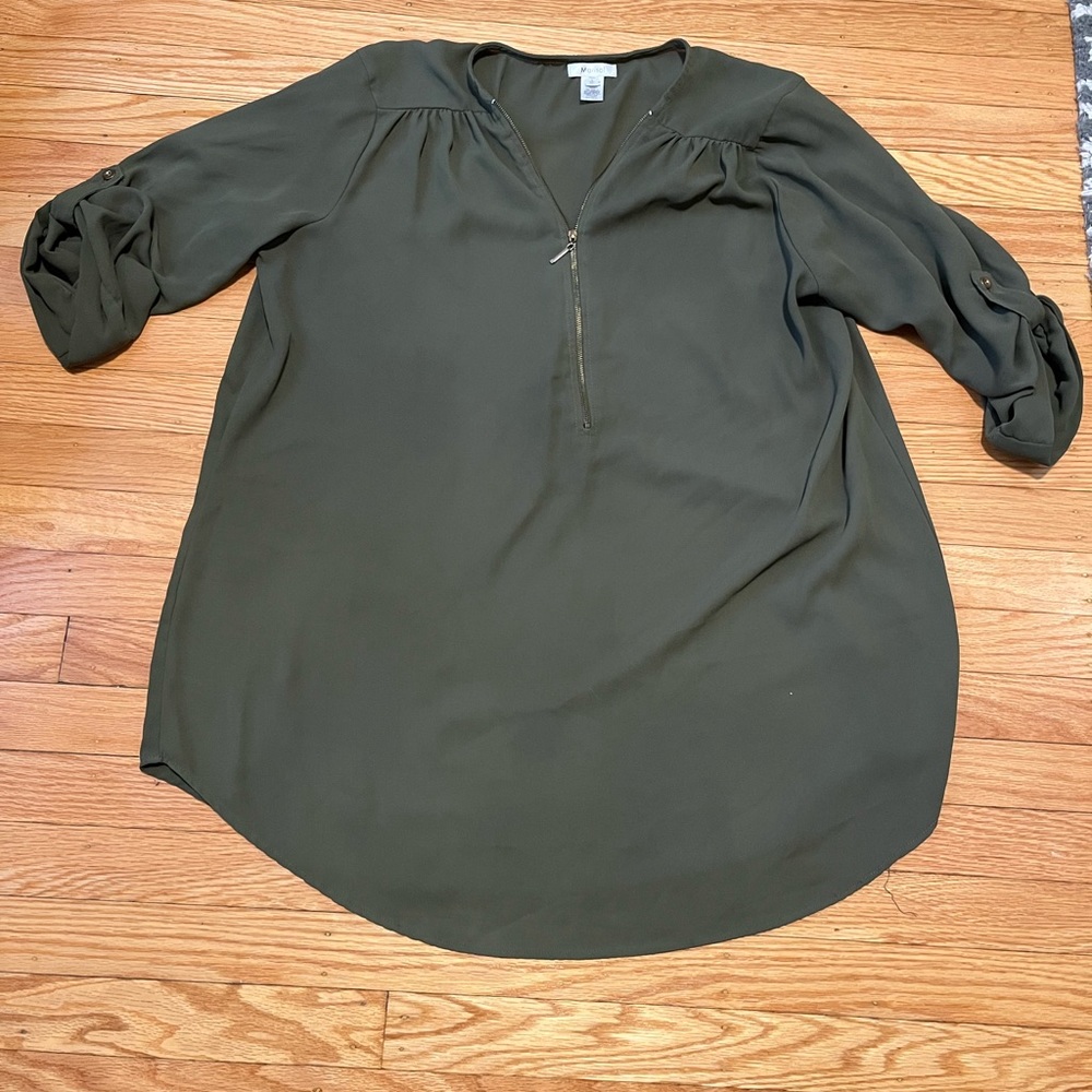 Marisol Women’s Blouse Green Size Large